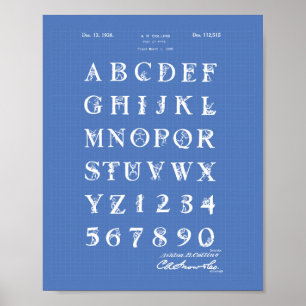 Police 1938 Brevet Art Plan directeur Poster