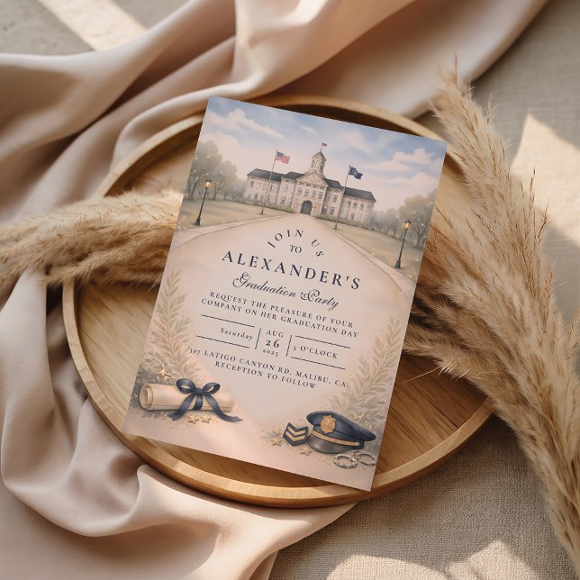 Police Academy Badge Ceremony Graduation Einladung (Von Creator hochgeladen)