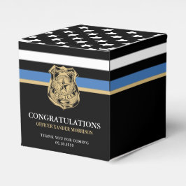 Police Blue Line Flag Abschluss Herzlichen Glückwu Geschenkschachtel