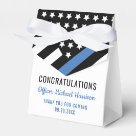 Police Blue Line Flag Herzlichen Glückwunsch Absch Geschenkschachtel