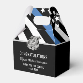 Police Blue Line Flag Herzlichen Glückwunsch Absch Geschenkschachtel