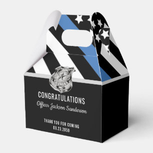 Police Blue Line Flag Herzlichen Glückwunsch Ruhes Geschenkschachtel