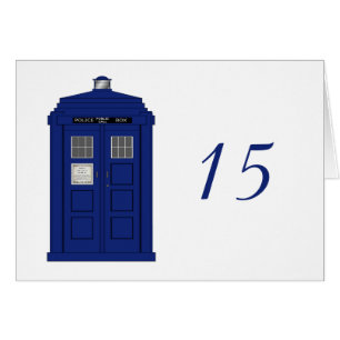 Police Box Tischnummernkarte v5