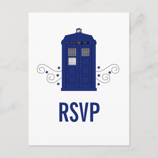 Police Box UAWG Postcard v3 Einladungspostkarte (Vorderseite)