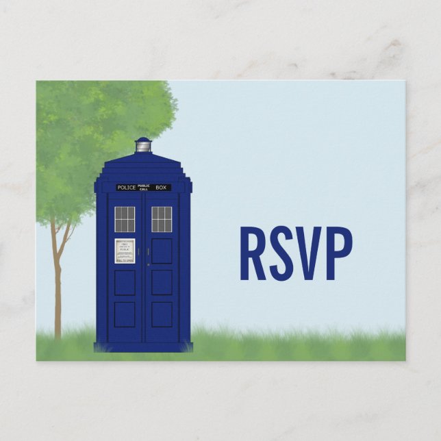 Police Box UAWG Postcard v4 Einladungspostkarte (Vorderseite)