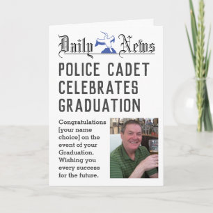 Police Cadet Abschluss Card zum Personalisieren Karte