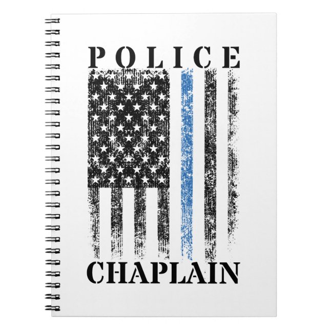 Police Chaplain American USA Flag Notizblock (Vorderseite)