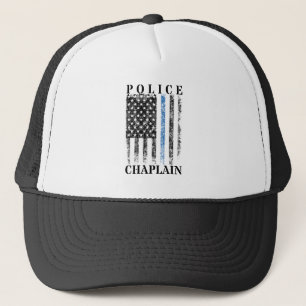 Police Chaplain American USA Flag Truckerkappe