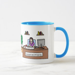 Police de mode - tasse personnalisée de bande