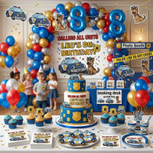 Police Dog Calling All Units Boy Birthday