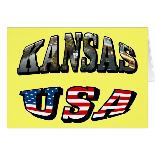 Police du drapeau Kansas Picture et USA (Devant horizontal)