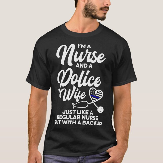 Police Ehefrau Krankenversicherung Krankenversiche T-Shirt (Vorderseite)