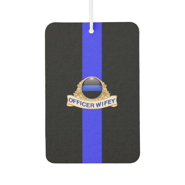 Police Ehefrau Thin Blue Line Autolufterfrischer (Vorderseite)