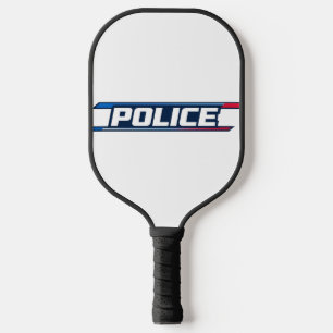 POLICE Fettgedruckte Streetwear-Typografie Pickleball Schläger