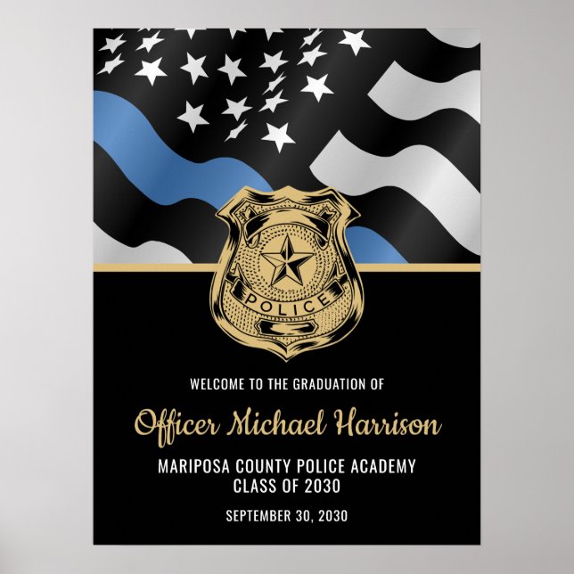 Police Graduation Law Enforcement Party Welcome Poster (Vorne)