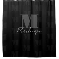 Police gras Monogramme Douche rideau