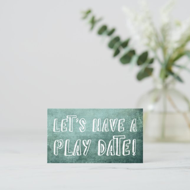 Police Joueuse, Green Grunge Mommy Carte Date de J (Debout devant)