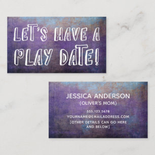 Police Joueuse, Purple Blue Mommy Carte Date de Je