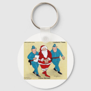Police Navidad Funny Christmas Weihnachtsgeschenke Schlüsselanhänger