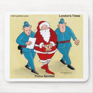 Police Navidad Funny Weihnachtsgeschenke und T-Shi Mousepad