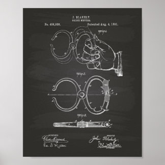Police Nippers 1891 Patentart - Chalkboard Poster