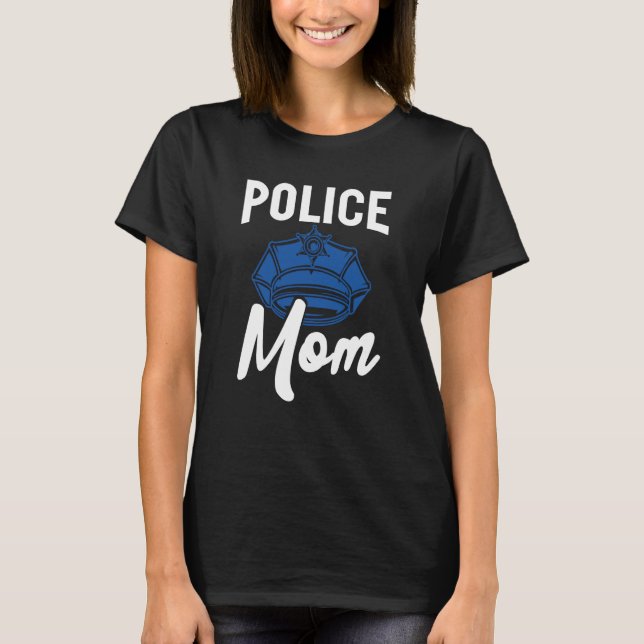 Police Officer Police Mom Blue Line T-Shirt (Vorderseite)