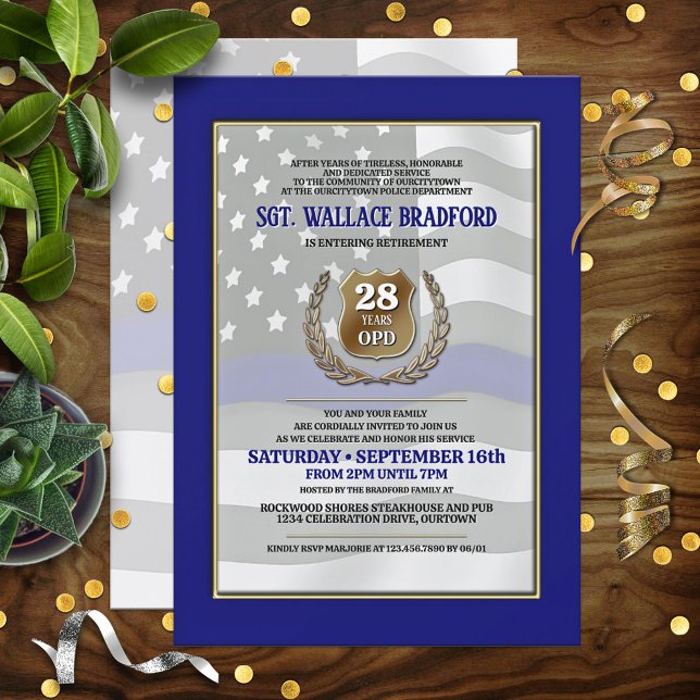 Police Officer Retirement Party Invitations Einladung (Von Creator hochgeladen)