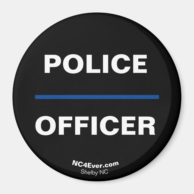 POLICE OFFICER Thin Blue Line-Magnet Magnet (Vorne)
