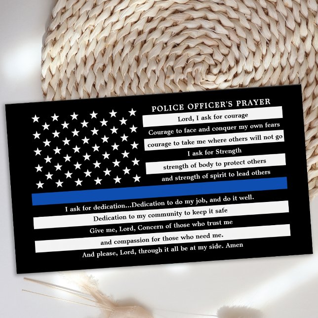 Police Officier Prière Mince Bleu Cartes (Créateur téléchargé)