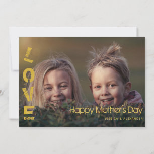 Police Or moderne Happy Mothers Day Carte photo