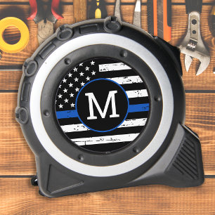 Police Personalisiert Monogram Letter ThBlue Line Maßband