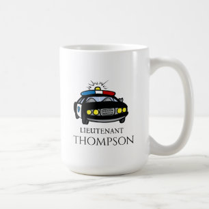 Police personnalisée Lieutenant de café Mug