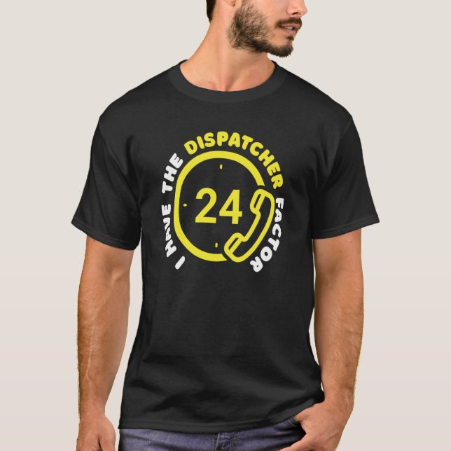 Police Phone Thin Yellow Line Emergency Gold Dispa T-Shirt (Vorderseite)
