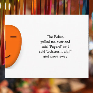 Police Rock Paper Scissor - Senden Sie eine Lächel Postkarte