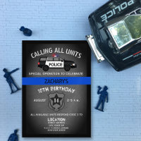 Police SUV Abzeichen Thin Blue Line Geburtstag