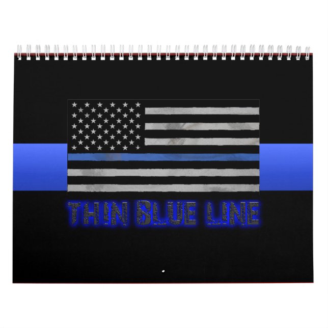 Police Thin Blue Line 3D Kalender (Titelbild)