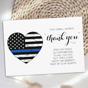 Police Thin Blue Line American Flag Danke Karte