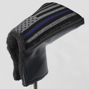 Police Thin Blue Line American Flag Golf Head Cove Headcover