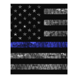 Police Thin Blue Line Flag Flyer