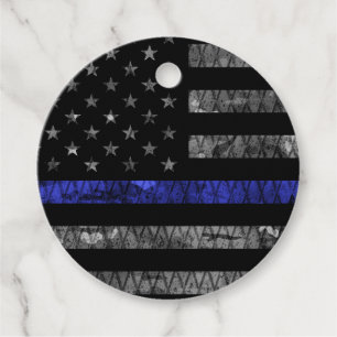 Police Thin Blue Line Flag Geschenkanhänger