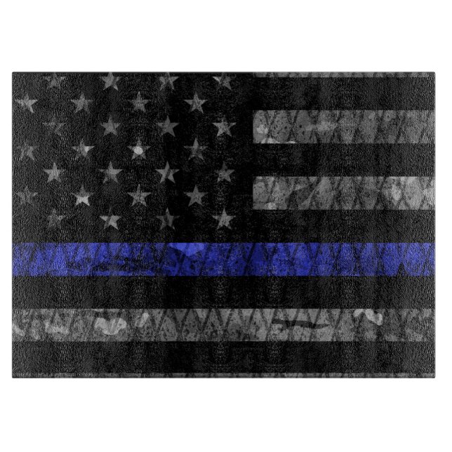 Police Thin Blue Line Flag Schneidebrett (Vorderseite)