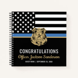 Police Thin Blue Line Glückwunschs Rentirement Gue Notizbuch