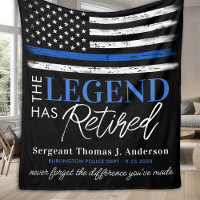 Police Thin Blue Line Legend Ruhestand