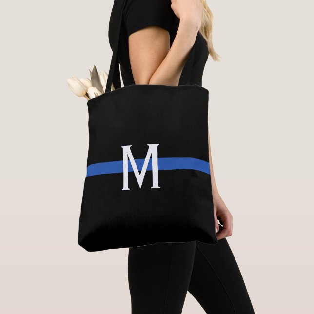 Police Thin Blue Line Monogram Tasche (Von Nahem)
