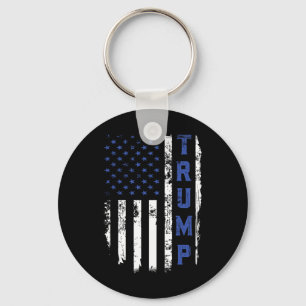 Police Thin Blue Line republikanischer Polizist US Schlüsselanhänger