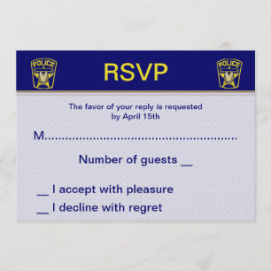 Policeman Wedding RSVP Cards Einladung