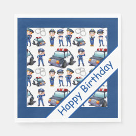 Policemen Birthday Serviette