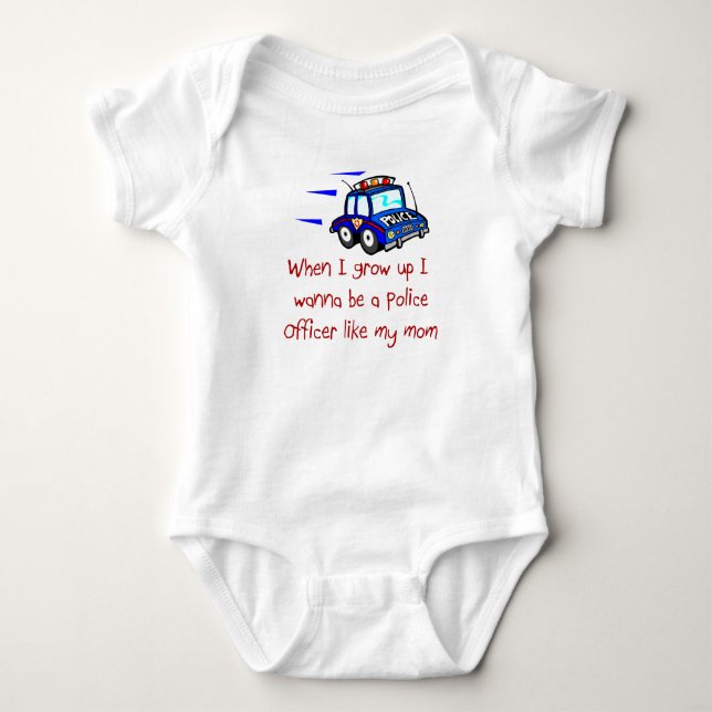 Policer Offizier mögen meinen Mama-Baby-T - Shirt (Vorderseite)
