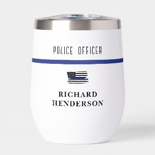 Policier personnalisé Ligne Bleue Mince