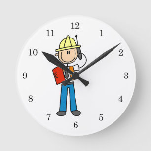 Polier T-Shirts und Geschenke Runde Wanduhr